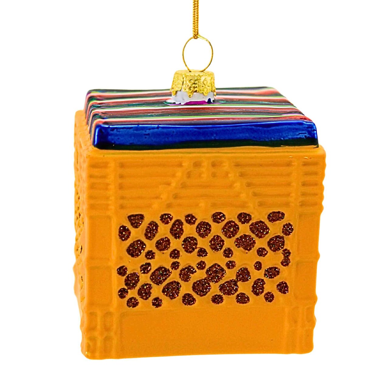Cody Foster 3.0 Inch Crate Of Records Christmas Tree Ornament , Christmas Decor Milk Crate Record Albums